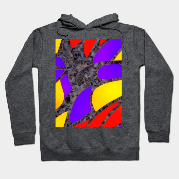 Blackhole and Multicolor Portal - Stained Glass Design Hoodie by Artilize